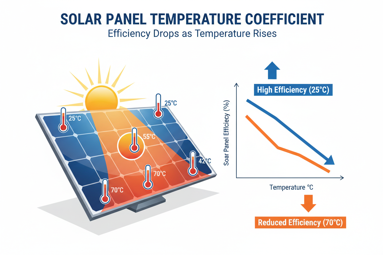 Ce inseamna coeficientul de temperatura la panourile solare si de ce produc mai putin în zilele caniculare?
