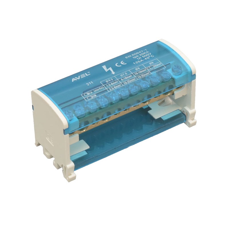 Bloc distributie 125A/500V-211 1.5mm-2.5mm 2.5mm-35mm