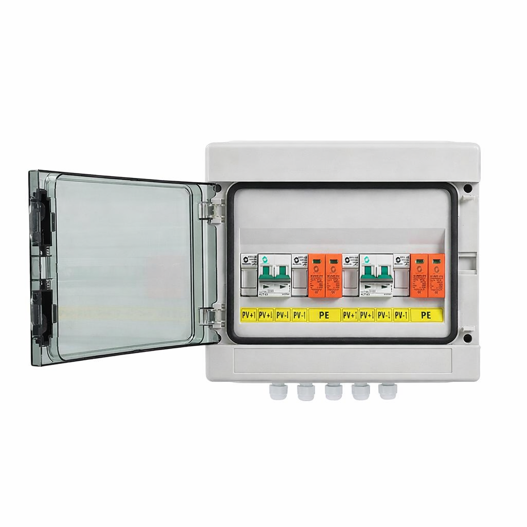 Tablou pentru sistemele fotovoltaice cu doua stringuri 15A 500V