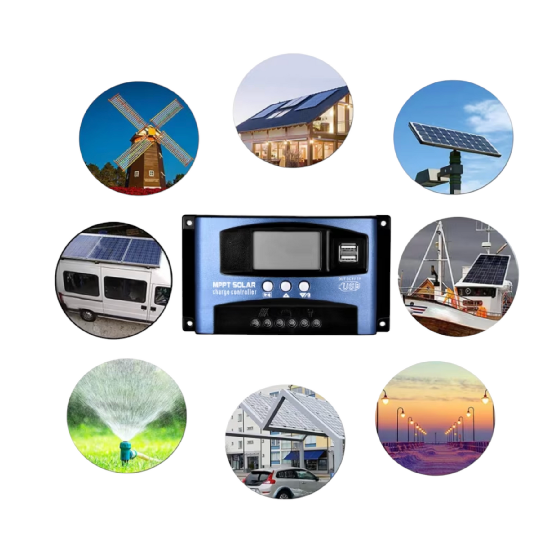 Controler solar pentru panouri fotovoltaice MPPT 12-24V 60A
