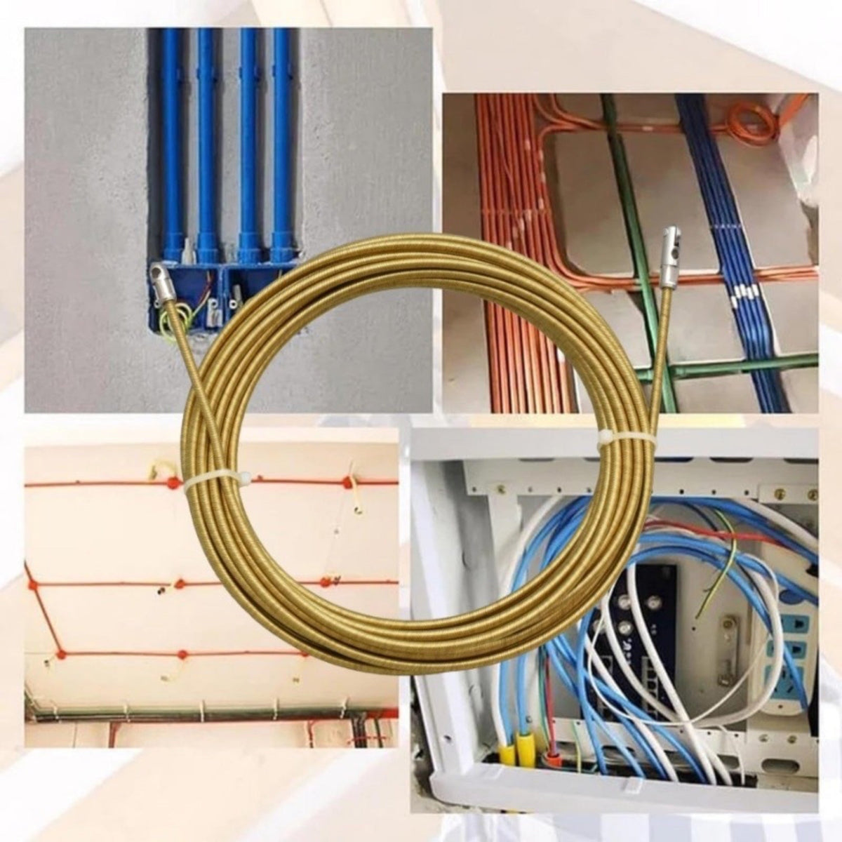 Fir metalic pentru tragerea cablului electric 4mm X 30m