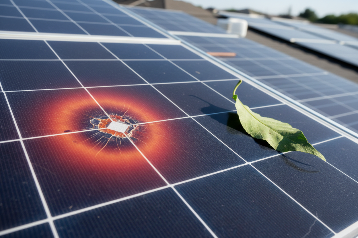 Efectul de Hot-Spot si umbrirea partiala: Cum iti protejezi panourile fotovoltaice de distrugerea celulelor?