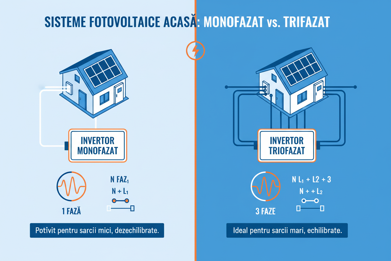 Invertor Monofazat vs.Trifazat? Cum eviti dezechilibrarea fazelor in instalatia electrica a casei