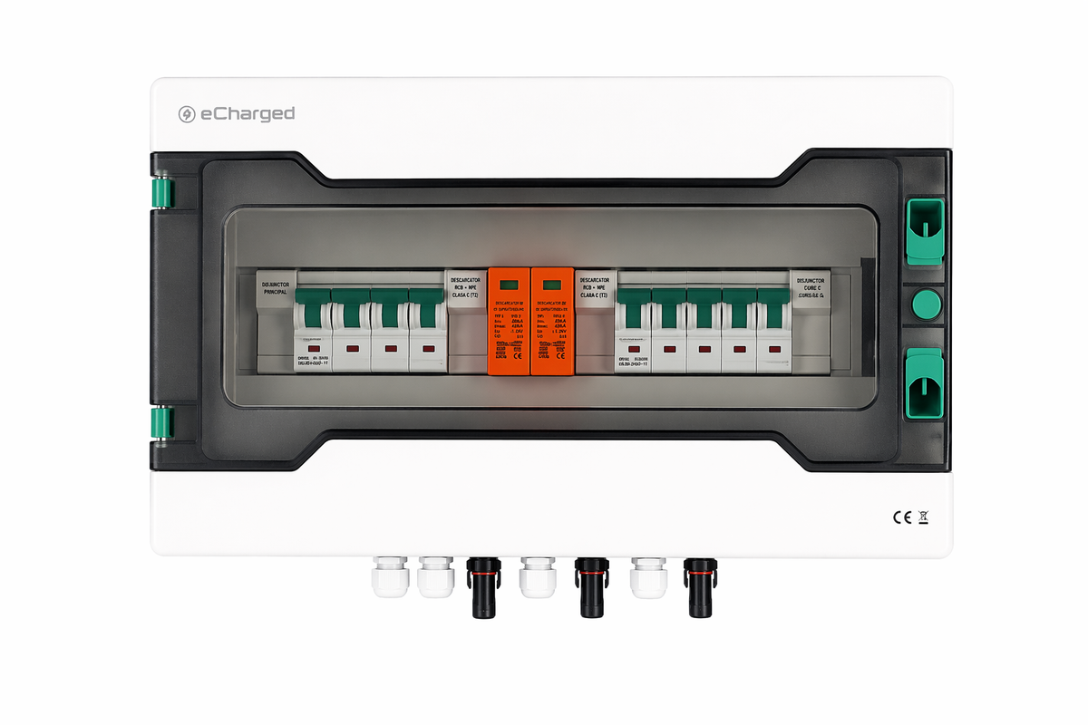 Tablou sigurante kit fotovoltaic 16A 1000V cu 2 stringuri