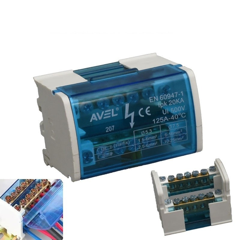 Bloc distributie 125A/500V-207 1.5mm-1.6mm 2.5mm-25mm