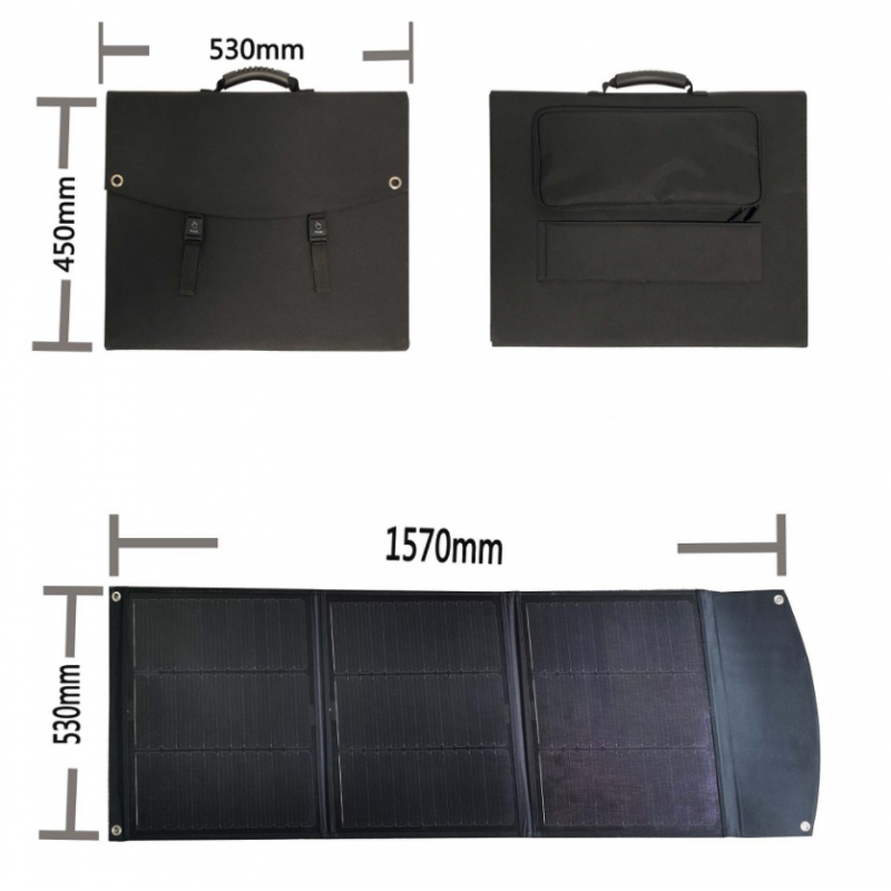 Panou Solar Portabil 100W 18V Tip Geantă – Camping, Drumeții, Încărcare Dispozitive Mobile