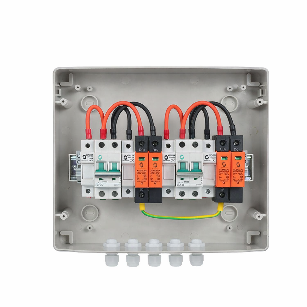 Tablou pentru sistemele fotovoltaice cu doua stringuri 15A 500V