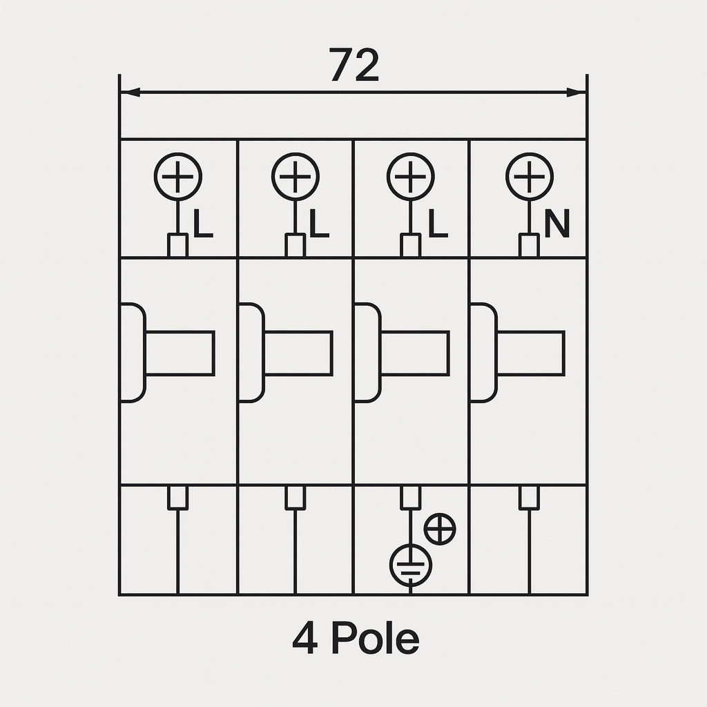 Descarcator de supratensiune AC trifazic 4P 275V