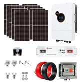 Sistem Fotovoltaic Complet cu invertor 5kW si acumulator Lifepo4 5kWh 10Panouri 460W