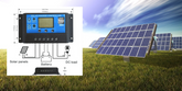 Controler panou solar 10A 20A 30A 12/24V, 2 X USB si LCD