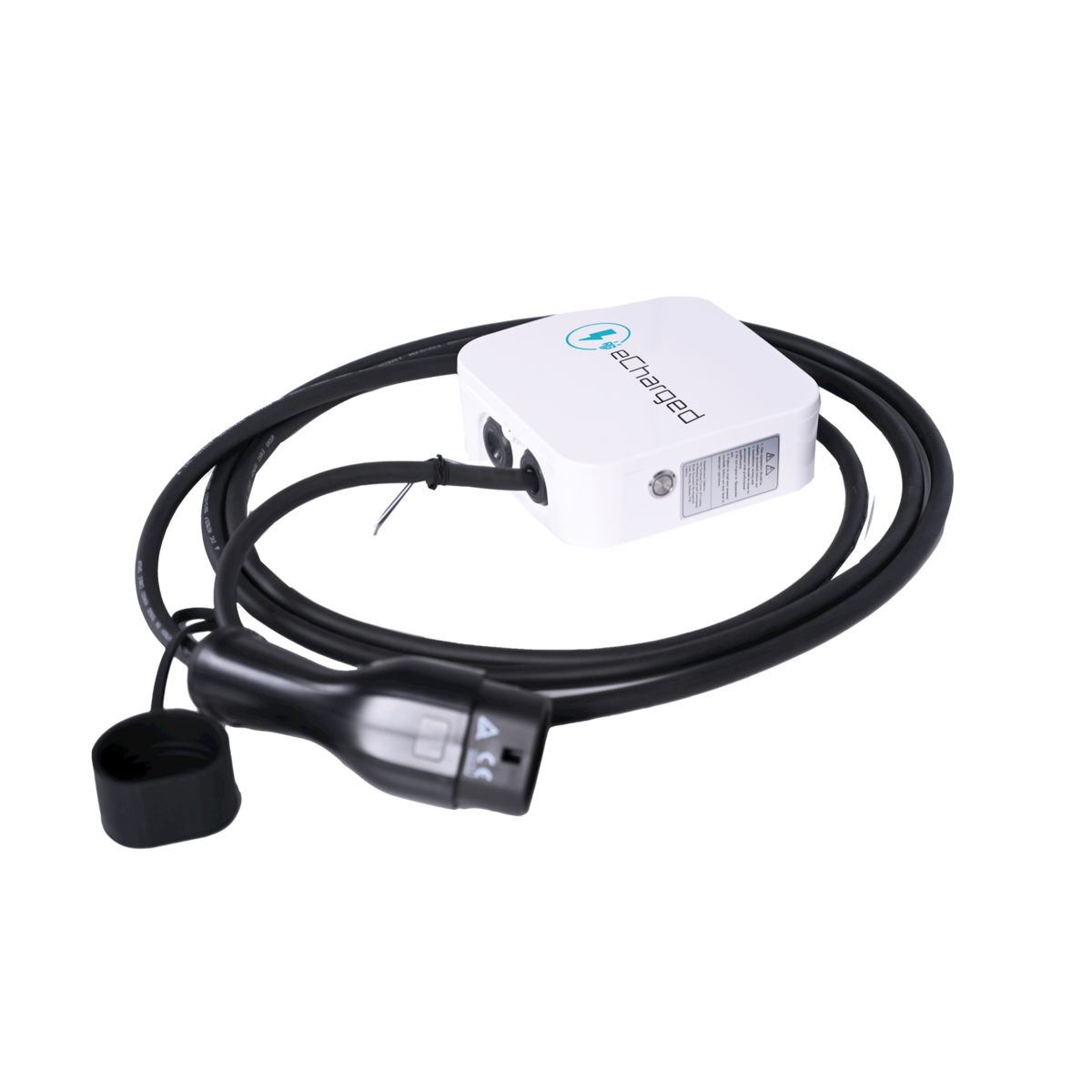 7kW eCharged NH10 electric vehicle charging station with Type 2 connector and 5-meter cable for home use