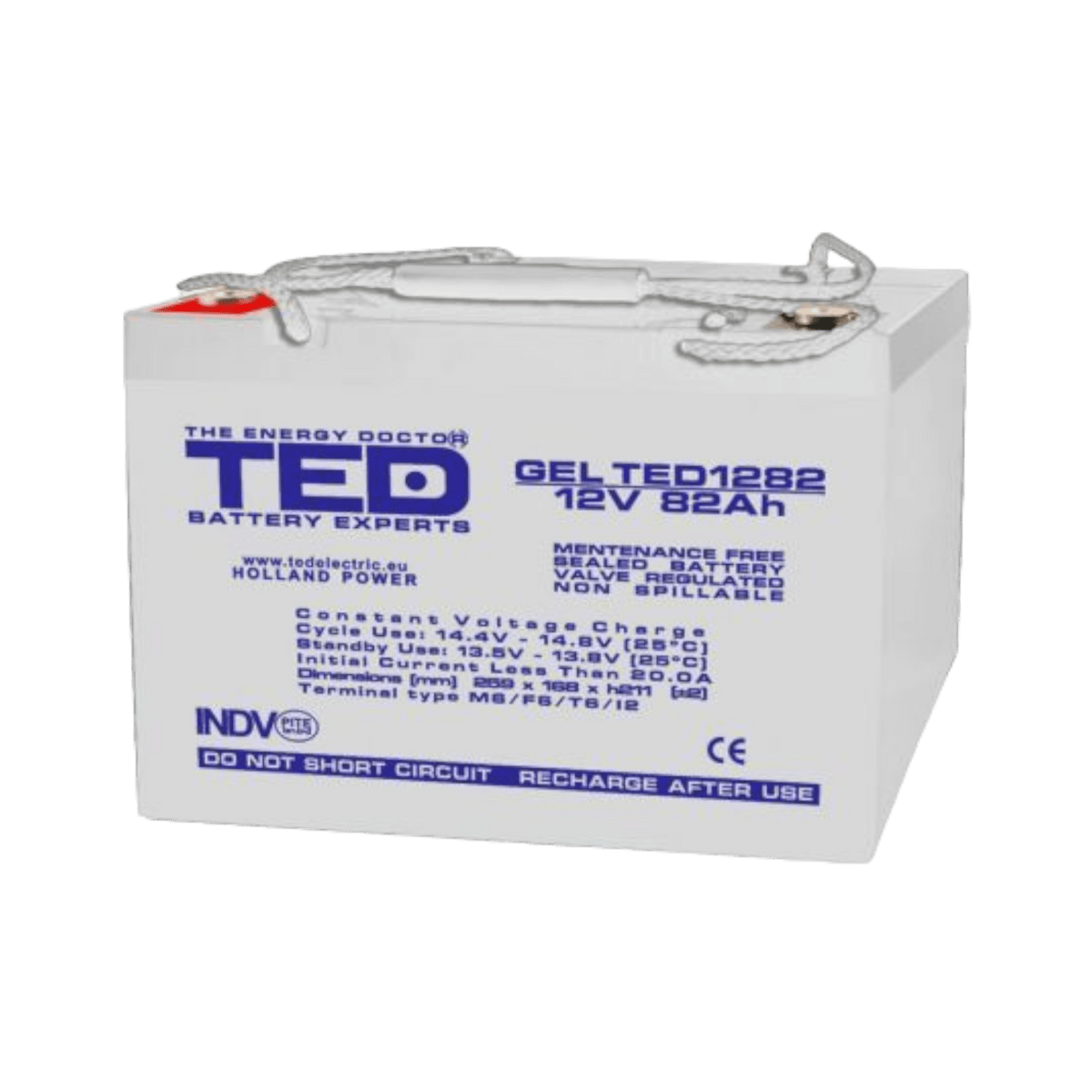 Acumulator GEL TED 12V 82Ah – VRLA, Fără Întreținere, Non-Spillable
